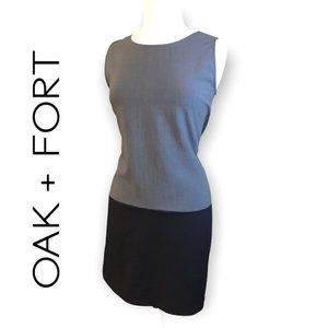 OAK + FORT GREY NAVY COLOR BLOCK Sheath Dress